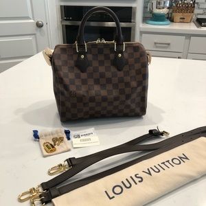 Louis Vuitton speedy 25 Bandouliere Damier ebene crossbody handbag